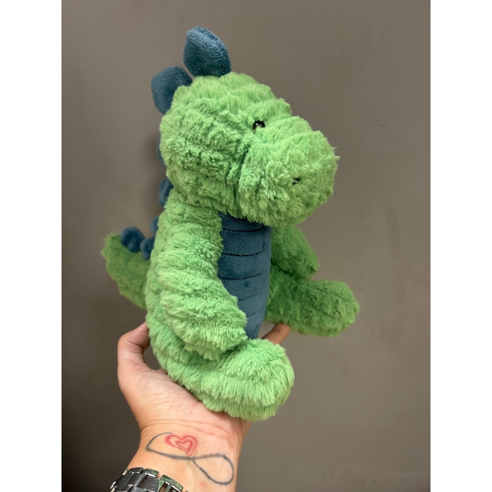 Steiff Spott Stegosaurus Dinosaur Green Blue Plush Stuffed Animal